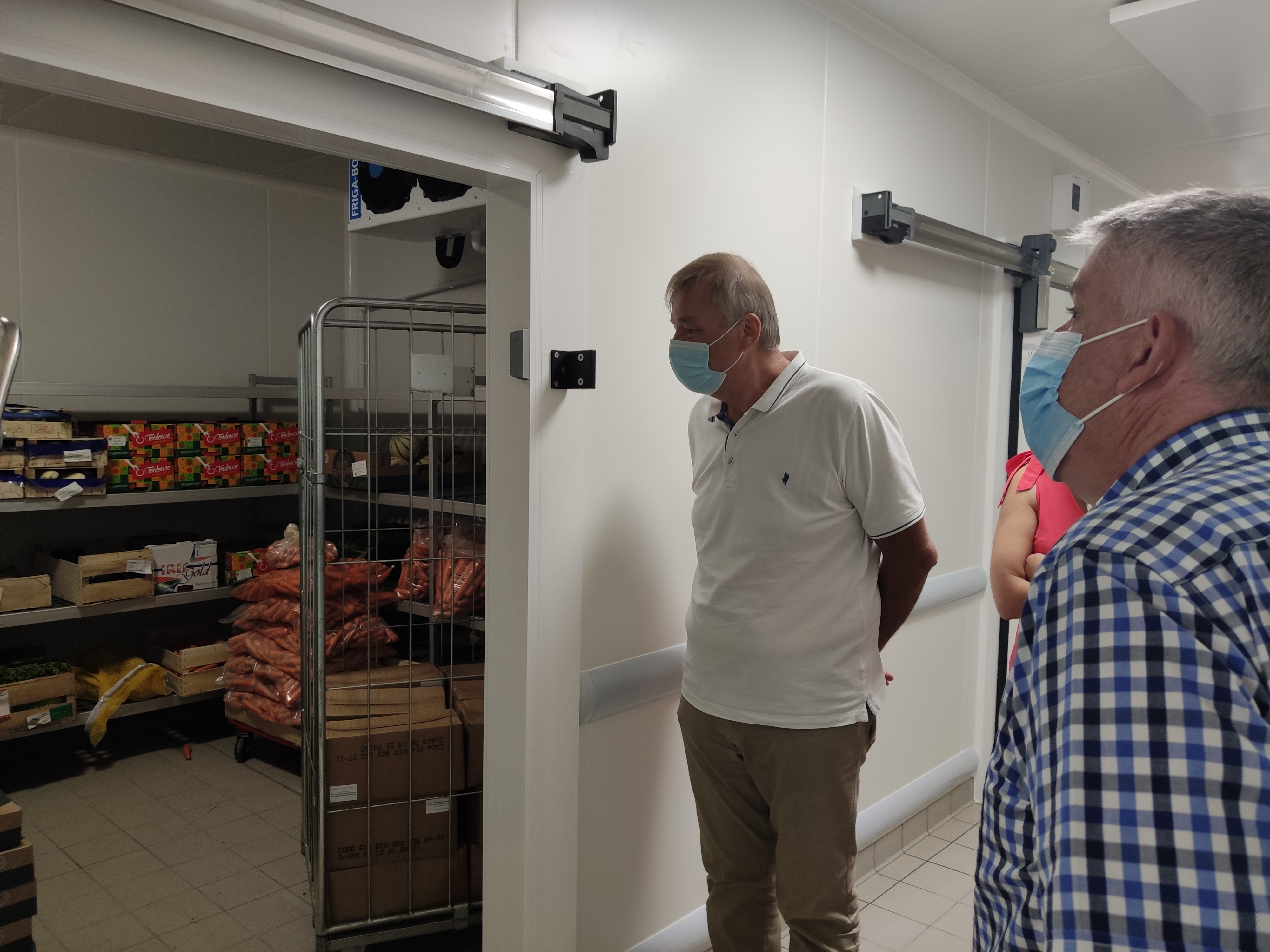 Visite élus cuisine centrale Communauté de communes Terres des Confluences