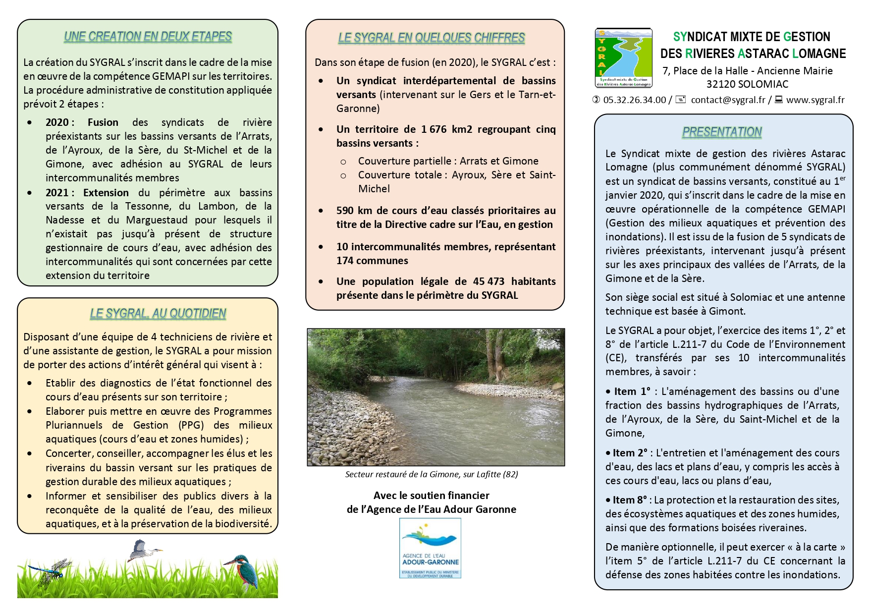 SYGRAL compétence GEMAPI Terres des Confluences