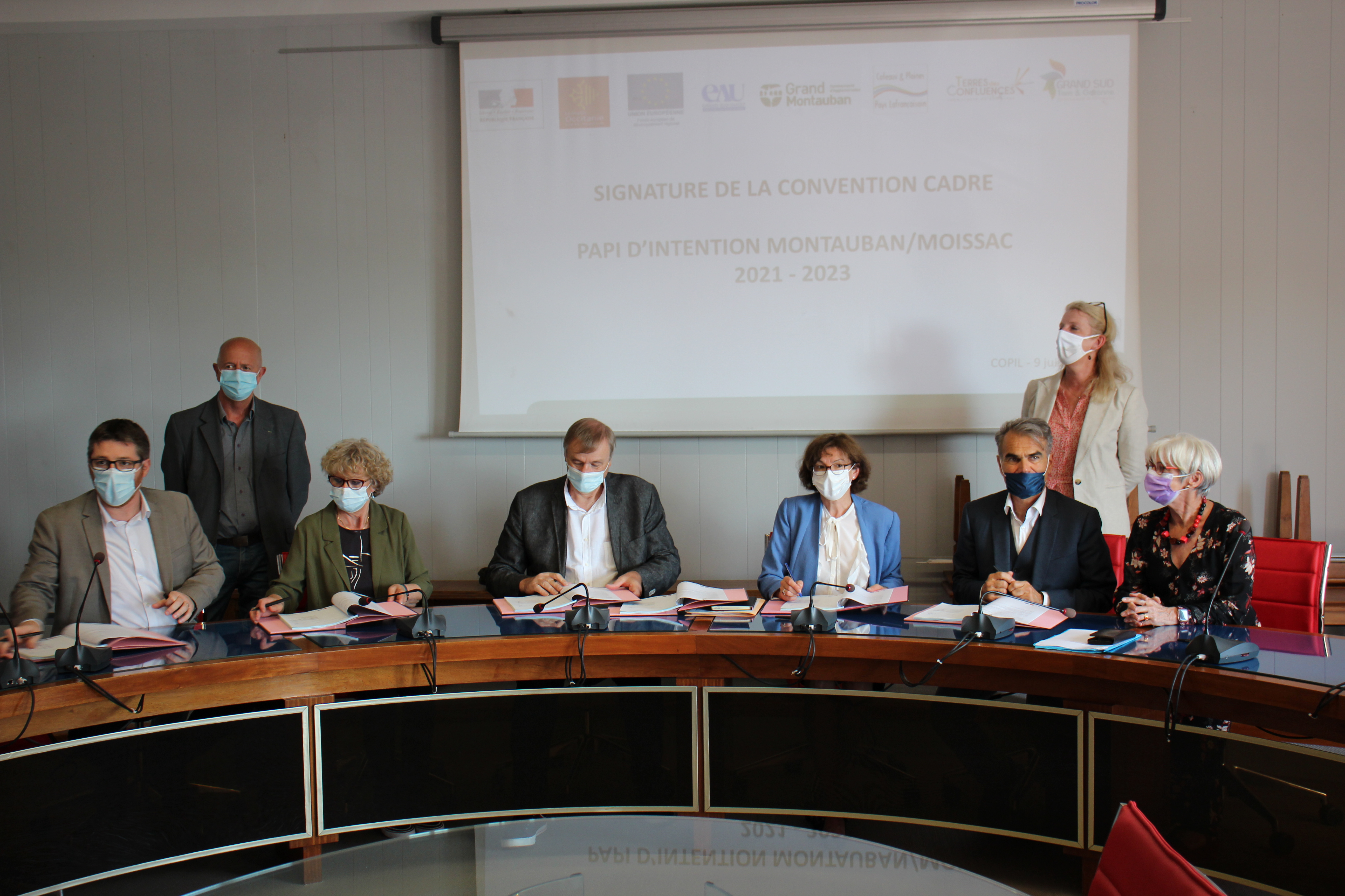 Signature convention PAPI Tarn - 9 juillet 2021 - Communauté de Communes Terres des Confluences