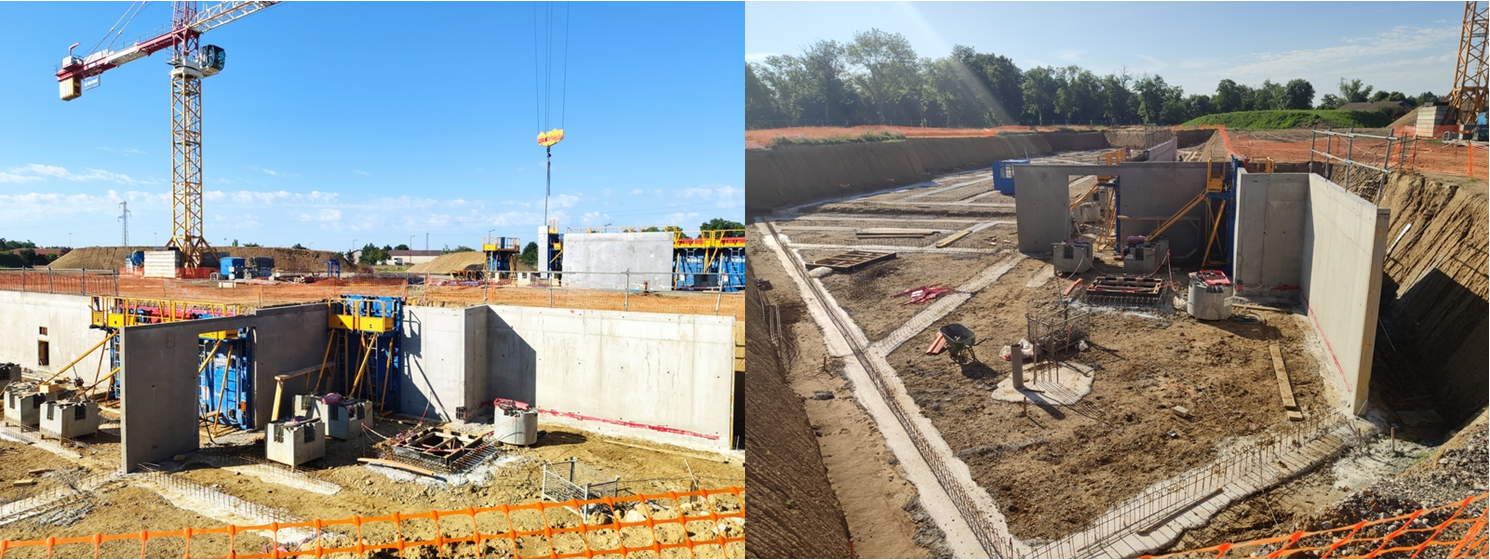 avancement travaux centre aquatique Communauté de communes Terres des Confluences